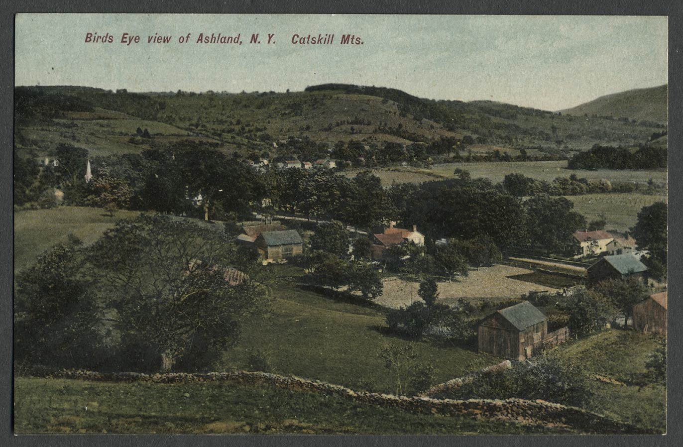 Ashland Greene Co. NY: c.1908 Postcard BIRDS EYE VIEW OF TOWN | eBay